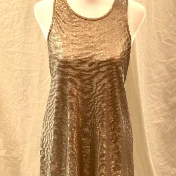 GOLD RACERBACK MINI DRESS - Picture 3 of 5